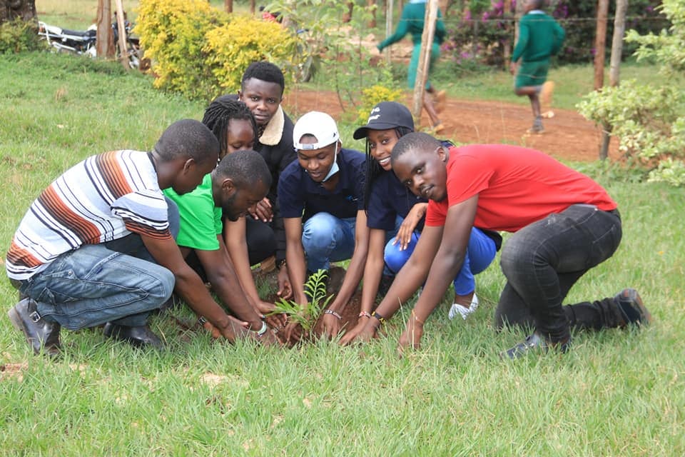 Community tree planting at Gichiche Primary School
